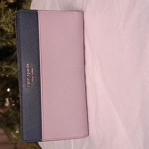 Kate Spade Wallet - Lilac and Navy Leather